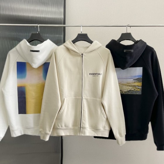 Fear of God Essentials Photo Print Full-Zip Hoodie
